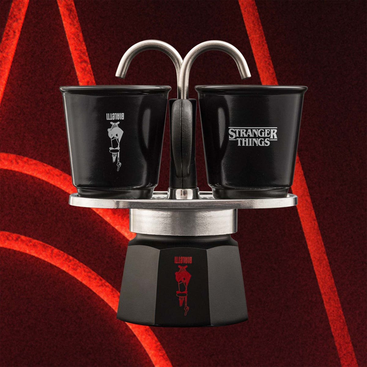 Bialetti Espressokanne Stranger Things Con 2 Espressotassen