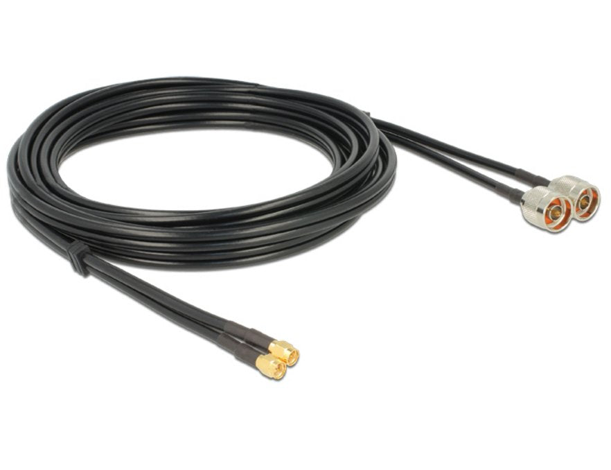 EAN 4043619894673 - DeLOCK 89467 cable coaxial RG-58 5 m 2 x N plug 2 x SMA plug Negro imagen 2