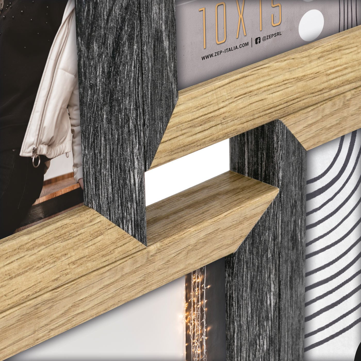 Zep Vercelli Black 6x10x15 Wood Gallery Dn688b