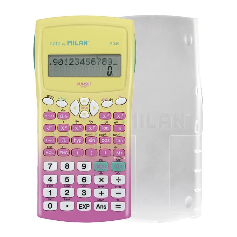EAN 8411574086321 - Milan 159110SNPBL calculadora Escritorio Calculadora básica Rosa, Amarillo imagen 1