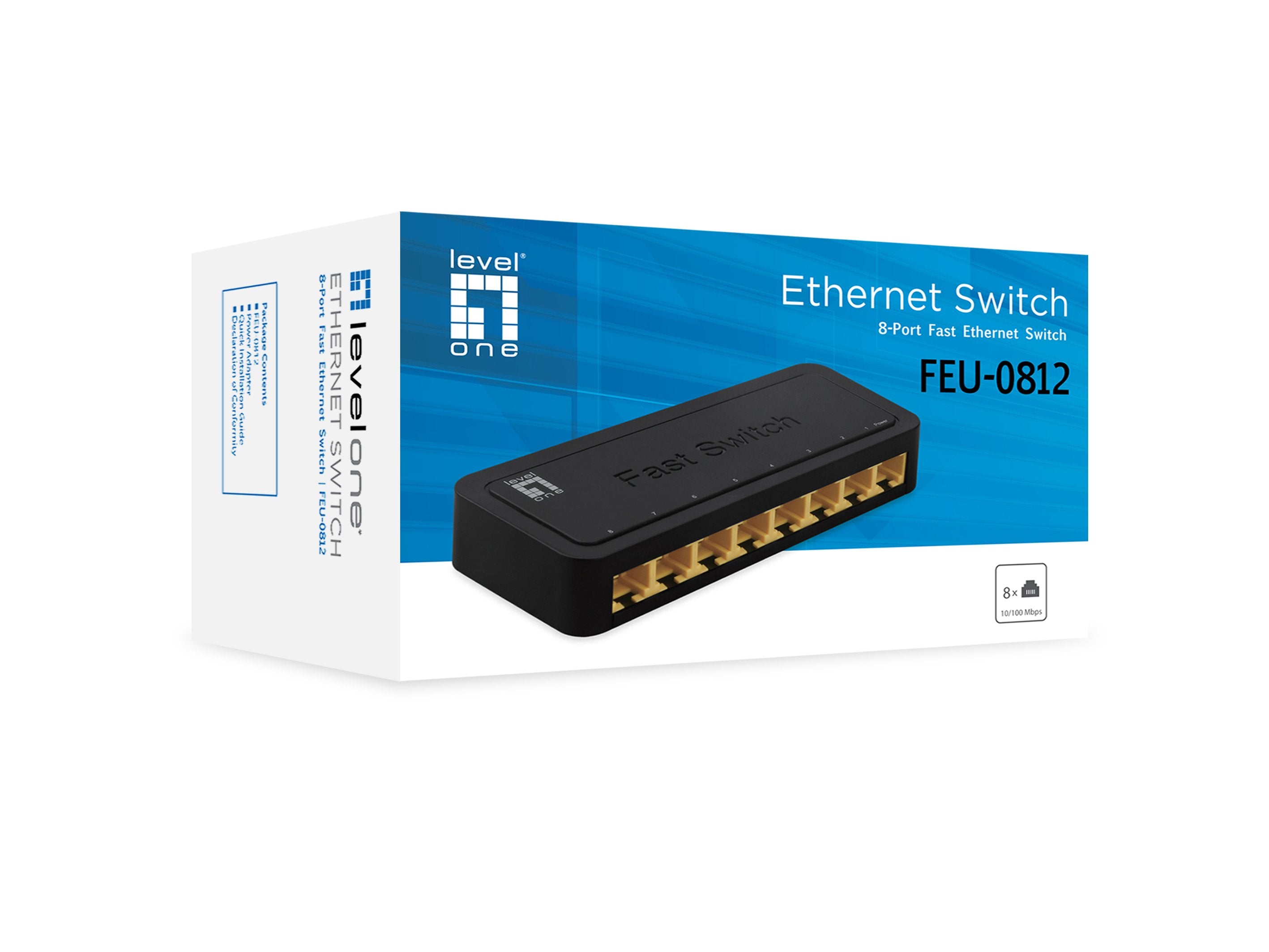 Switch Levelone Feu-0512 8 Puertos Fast Ethernet