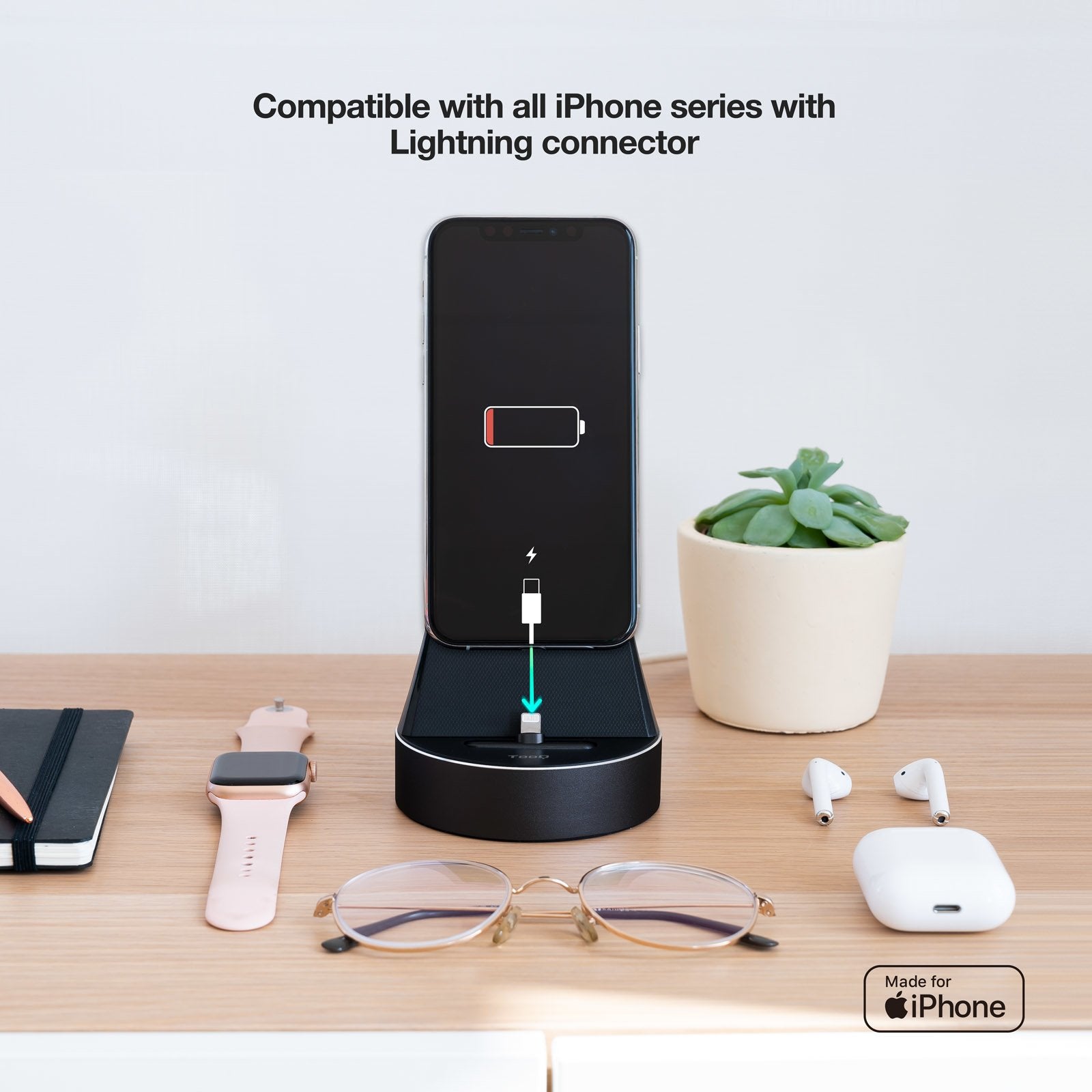 EAN 8433281012394 - TooQ TQCD02L cargador de dispositivo móvil Smartphone, Reloj inteligente USB Cargador inalámbrico Carga r imagen 3