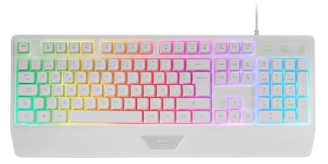 Teclado Mars Gaming Mk124pt H-Mech Frgb Rainbow Portugues Color Blanco