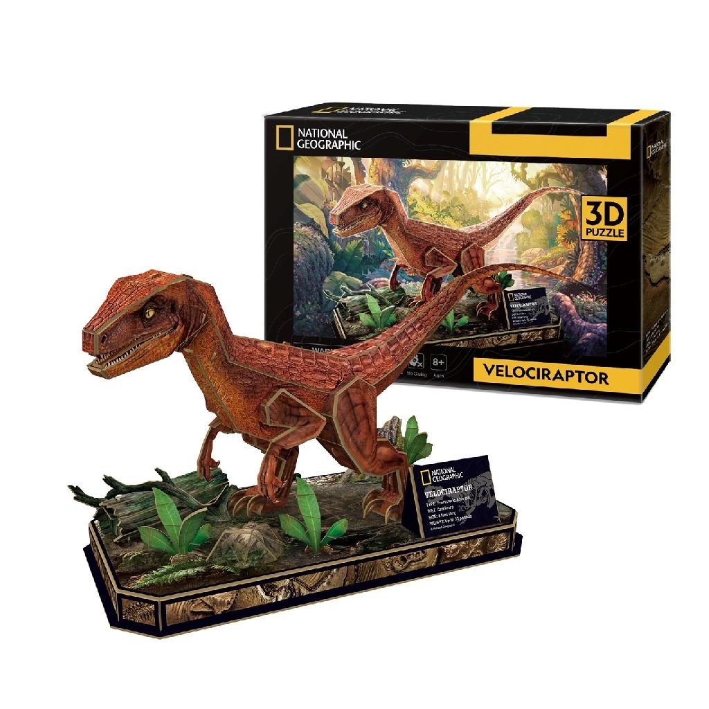 EAN 6944588200534 - CubicFun Velociraptor Puzle 3D 63 pieza(s) Animales imagen 1