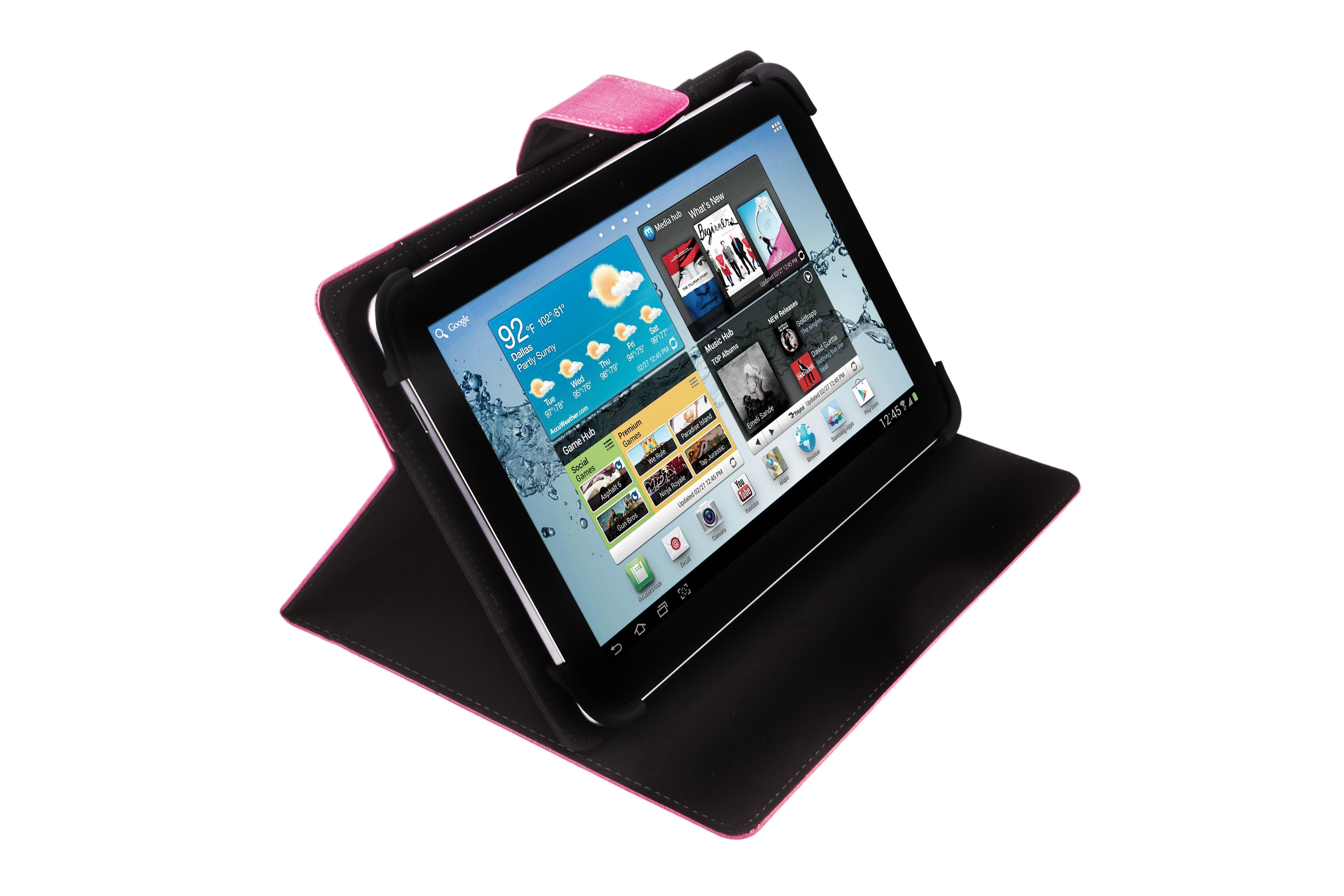 Funda Universal Rotatoria 360º Silver Ht Para Tablet 9-10.1"Rosa