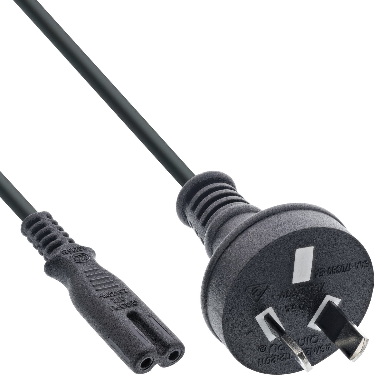 Cable De Alimentación Inline Tipo I Australia / Nz A Euro 8 C7 Enchufe 1,8 M