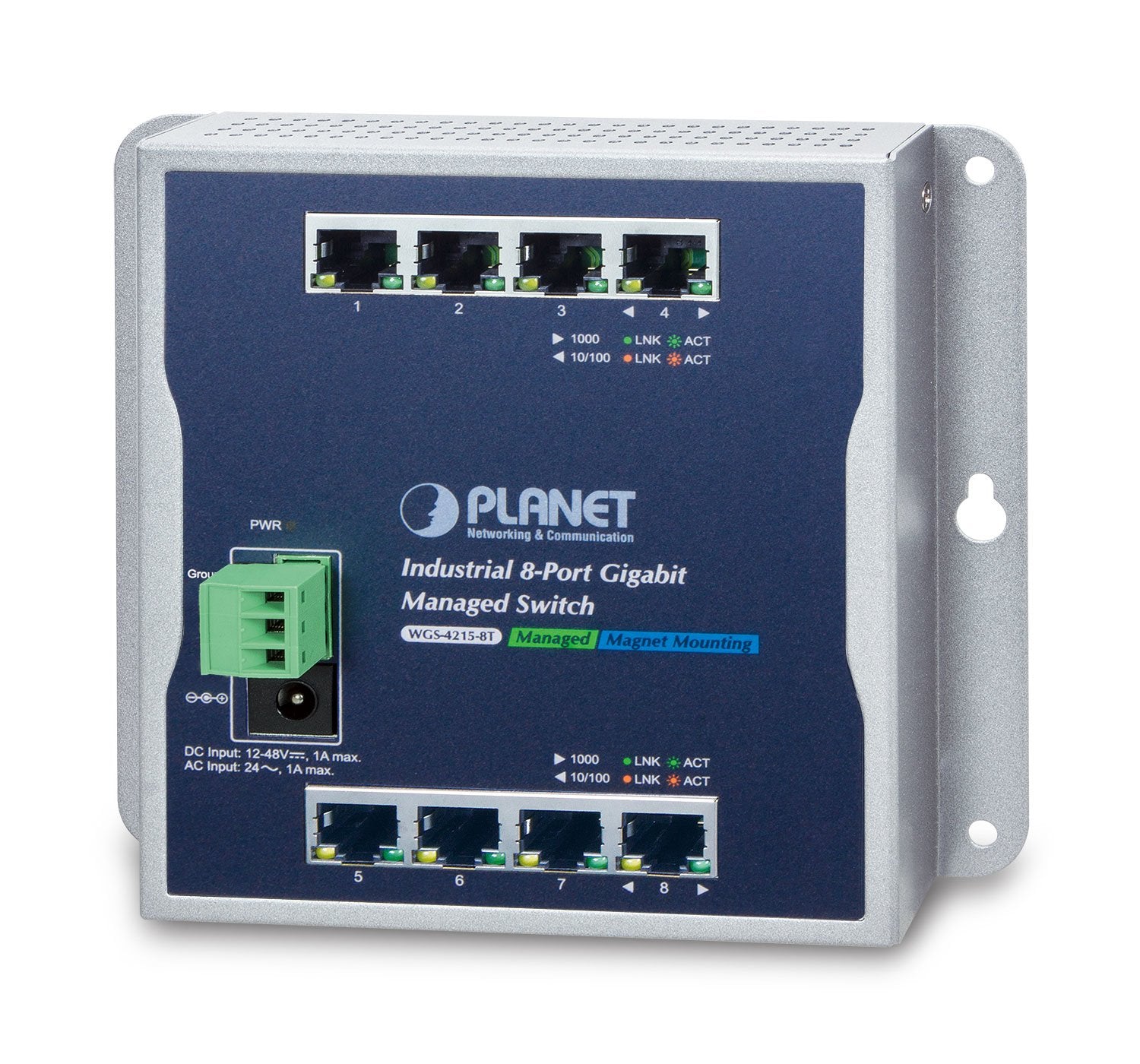 EAN 4711605281423 - PLANET WGS-4215-8T switch Gestionado Gigabit Ethernet (10/100/1000) Negro imagen 1