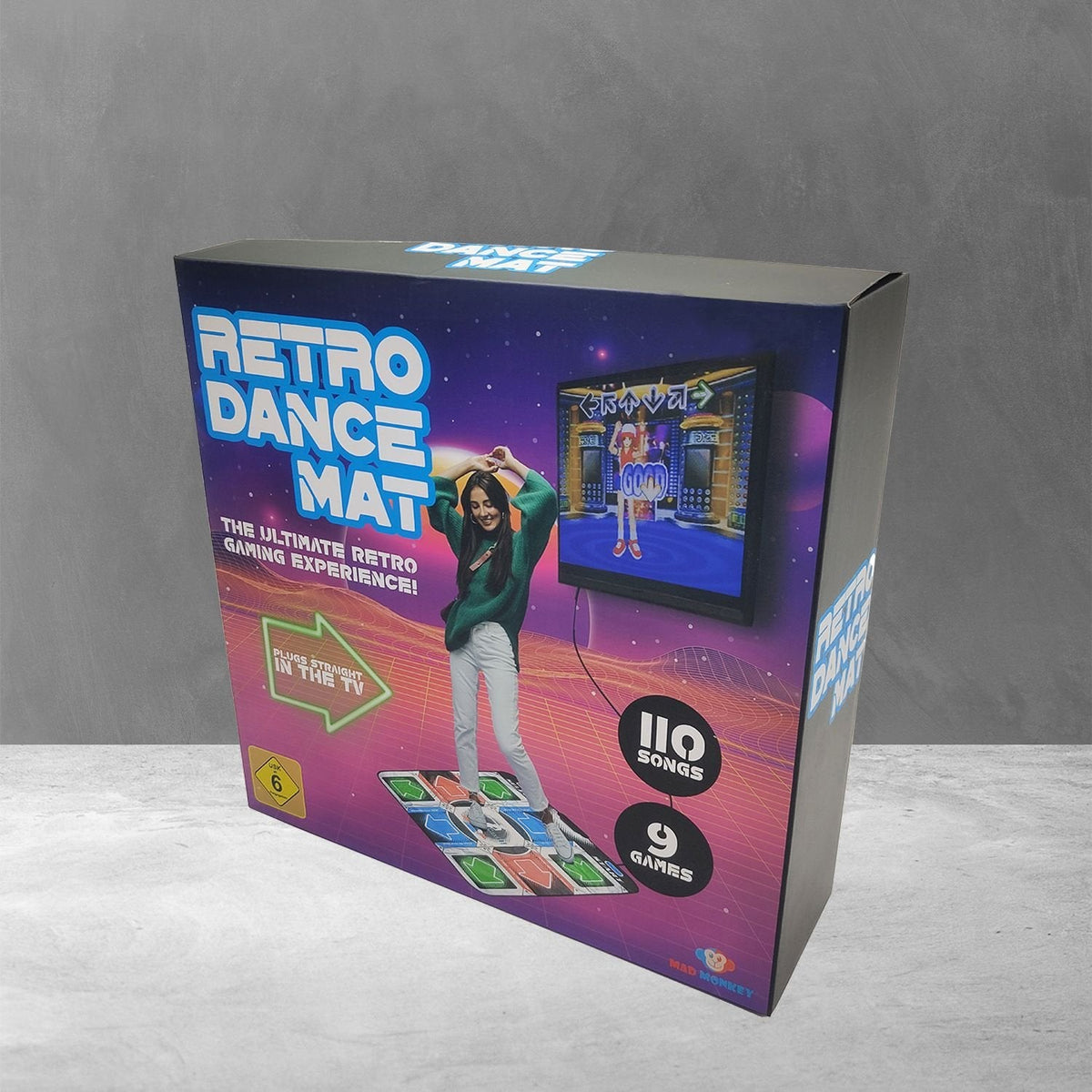 Mad Monkey - Retro Tv Tanzmatte (110 Songs & 9 Bühnen)