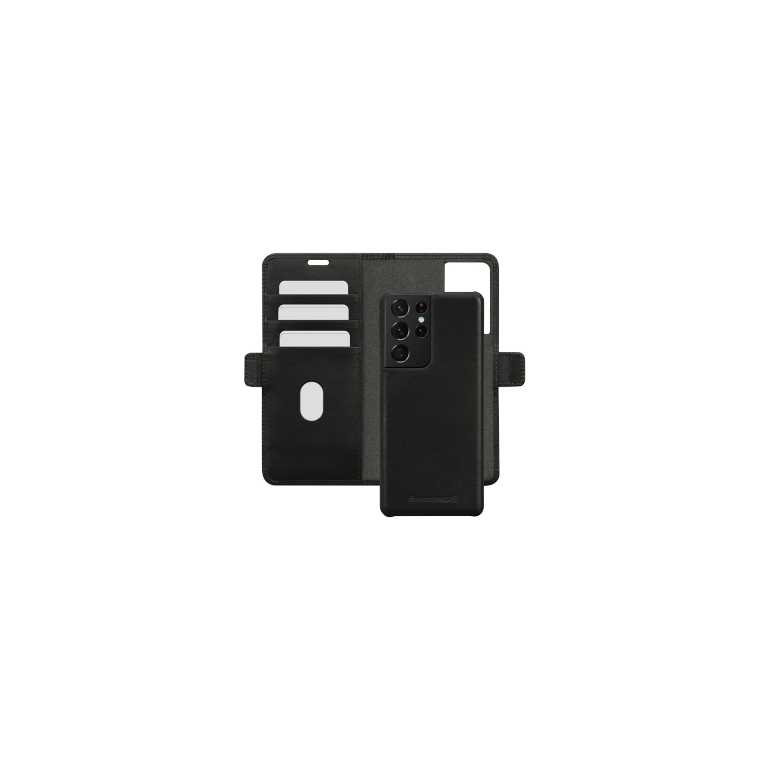 Dbramante1928 Lynge Funda Con Tapa Para Teléfono Móvil Cuero De Grano Entero Negro Para Samsung Galaxy S21 Ultra 5g