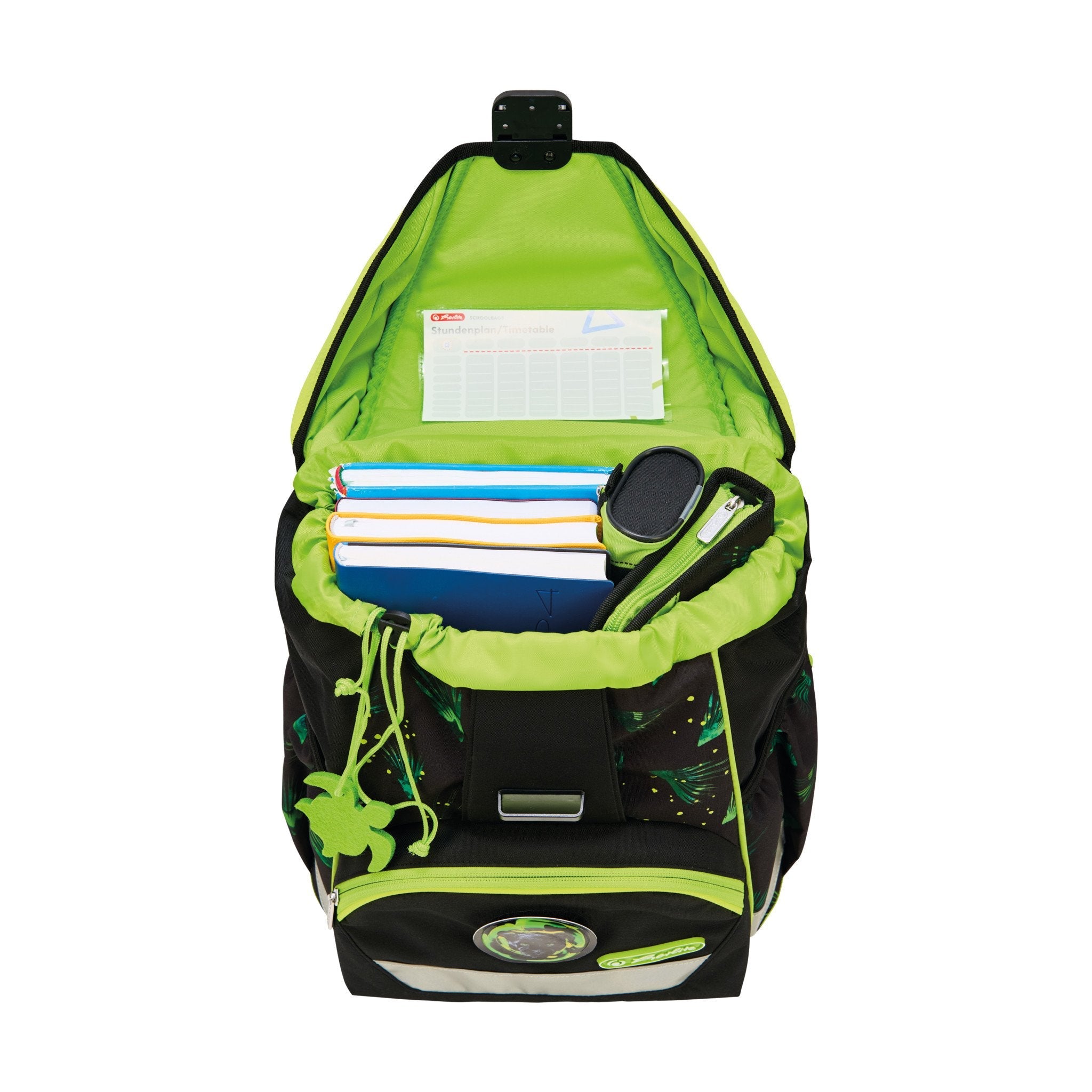EAN 4008110396477 - Herlitz UltraLight XL Plus Explorer juego de mochila escolar Niño Poliéster Negro, Verde imagen 9