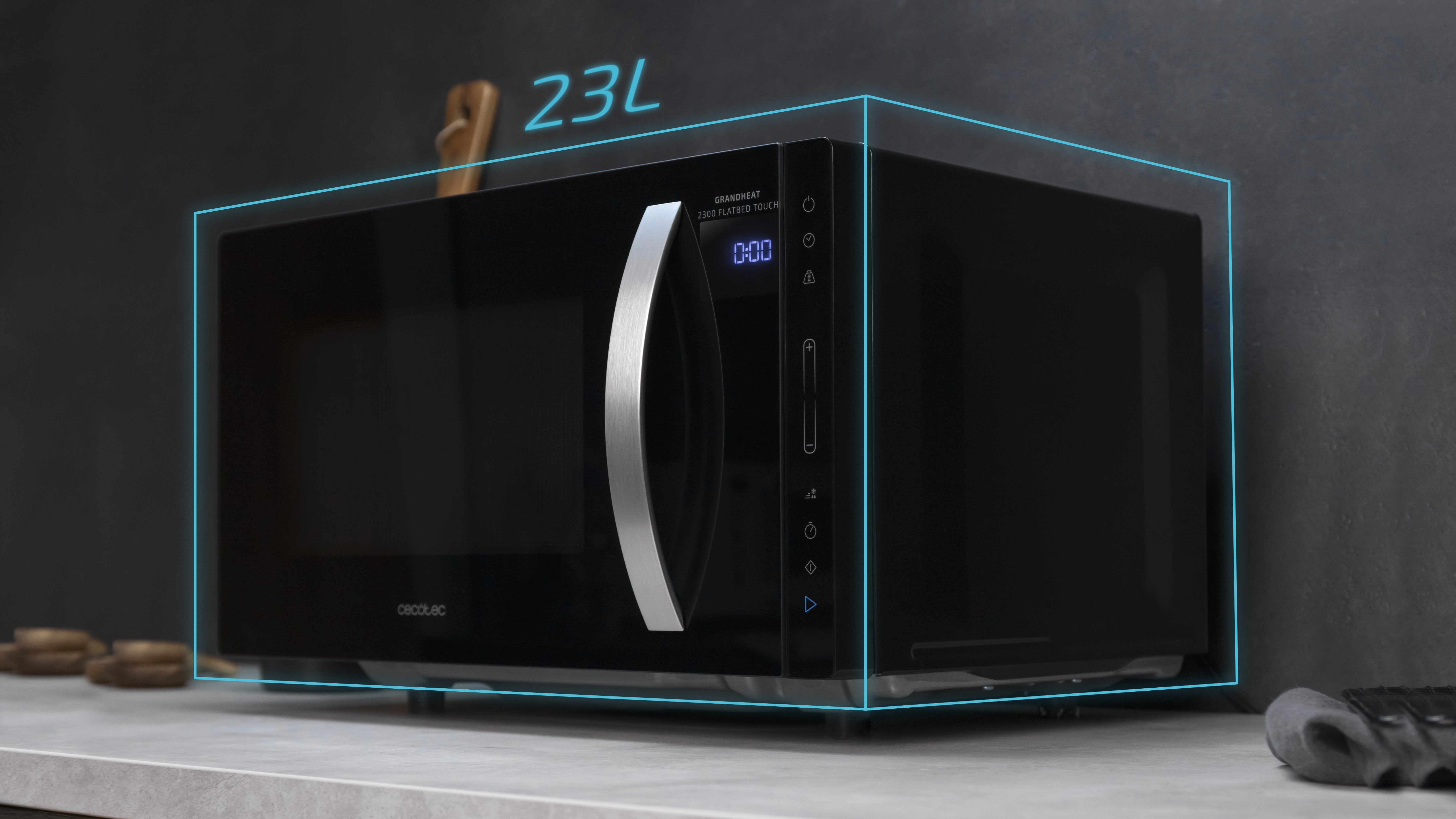 EAN 8435484013604 - Cecotec GrandHeat 2300 Flatbed Touch Negro Solo microondas Encimera 23 L 800 W imagen 2