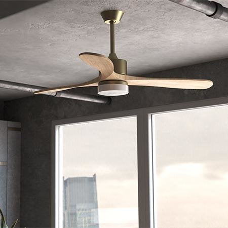 Ventilador De Techo Cecotec Energysilence Aero 5290 Golden Pro 35w 3 Aspas 132cm 5 Velocidades