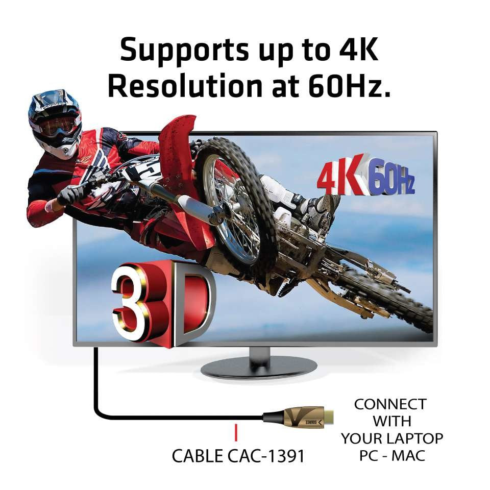 EAN 8719214471088 - CLUB3D CAC-1391 cable HDMI 50 m HDMI tipo A (Estándar) Negro, Bronce imagen 5