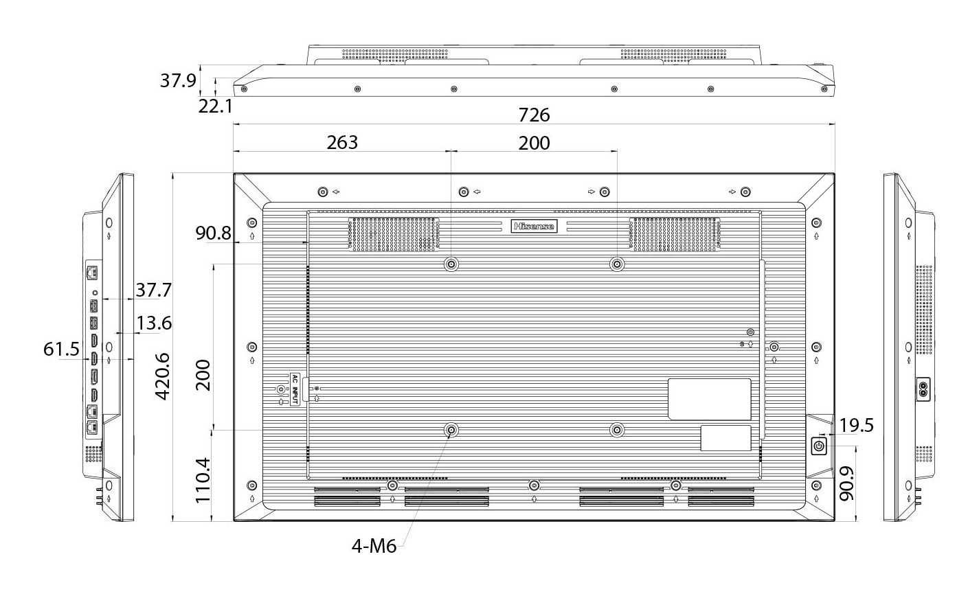 EAN 6973172944349 - Hisense 32DM66D pantalla de señalización Pizarra de caballete digital 81,3 cm (32") Wifi 500 cd / m² Full imagen 7