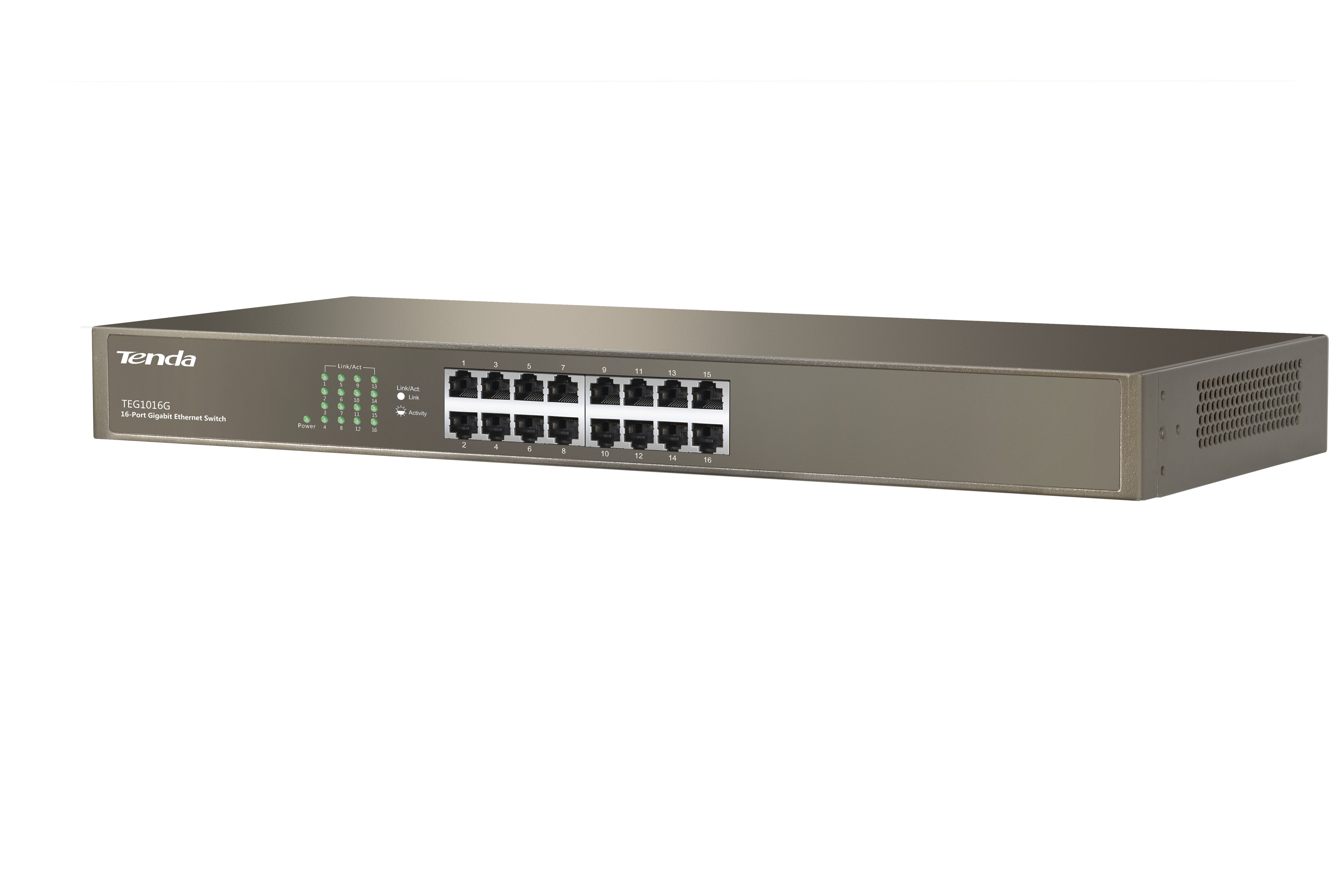 Tenda Teg1016gv8.0 16-Port Gigabit Ethernet Switch