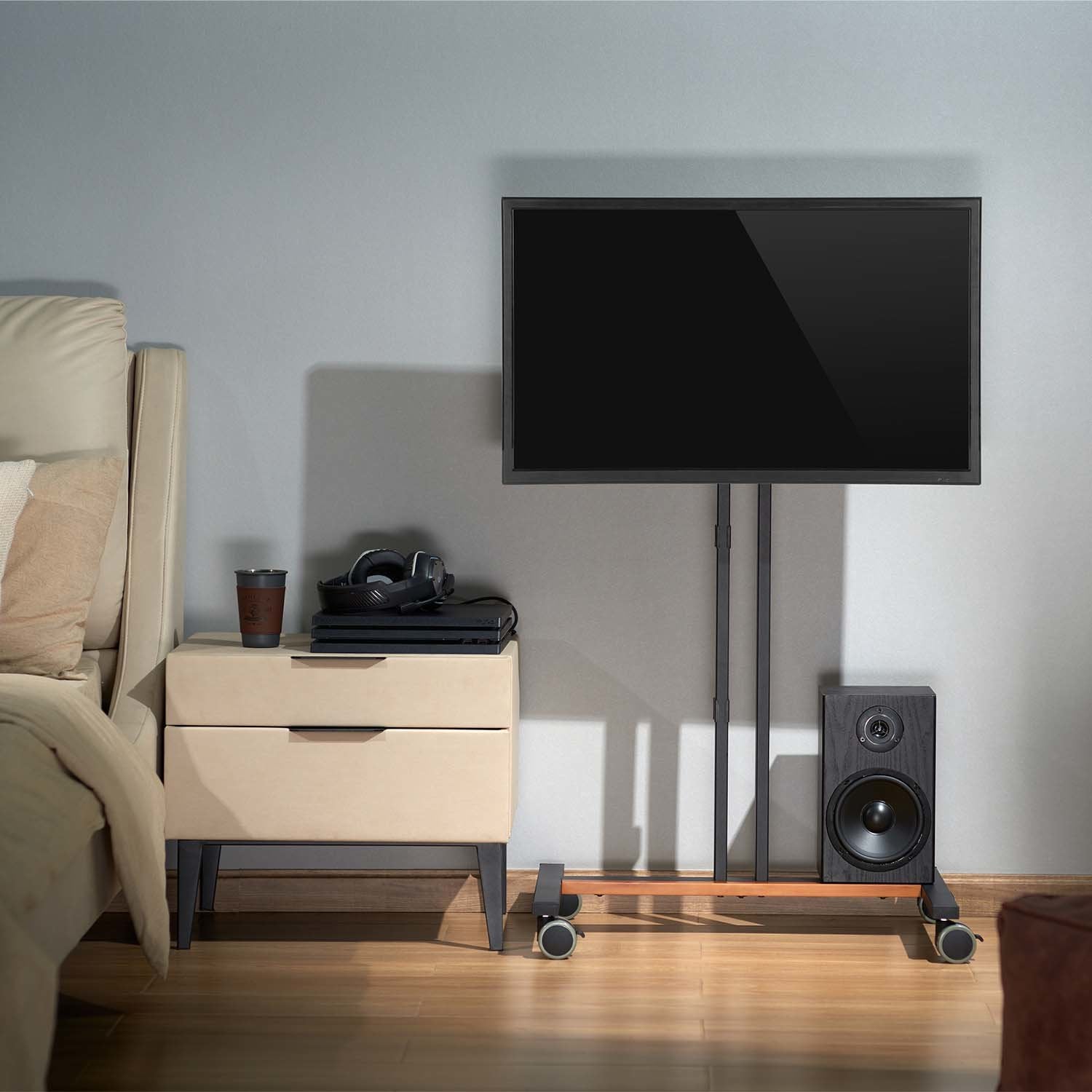 Aisens Soporte De Suelo Eco Con Rueda Para Monitor/Tv 35kg De 32-55 - Negro