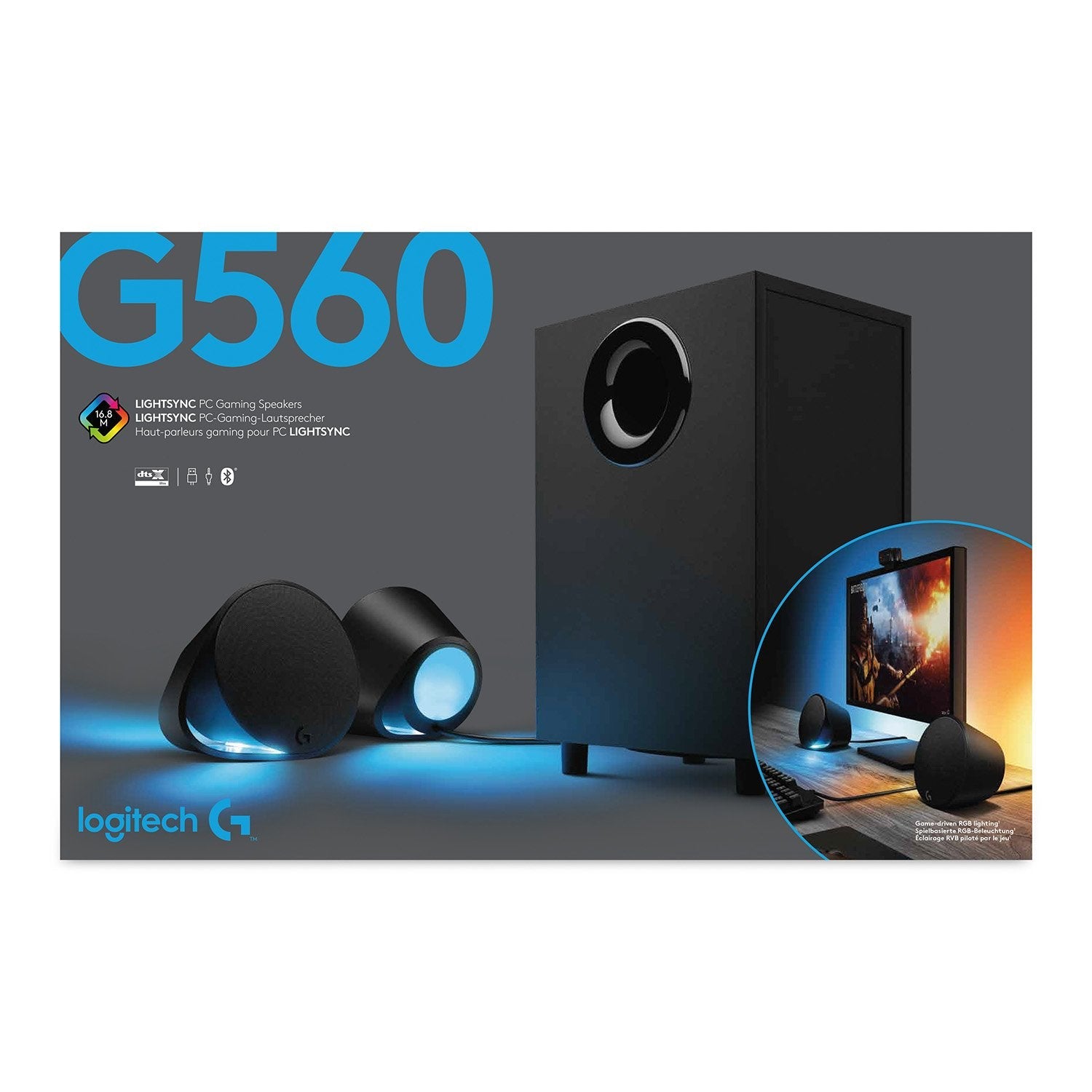 EAN 5099206076747 - Logitech G 980-001301 conjunto de altavoces 120 W PC/ordenador portátil Negro 2.1 canales 30 W Bluetooth imagen 33