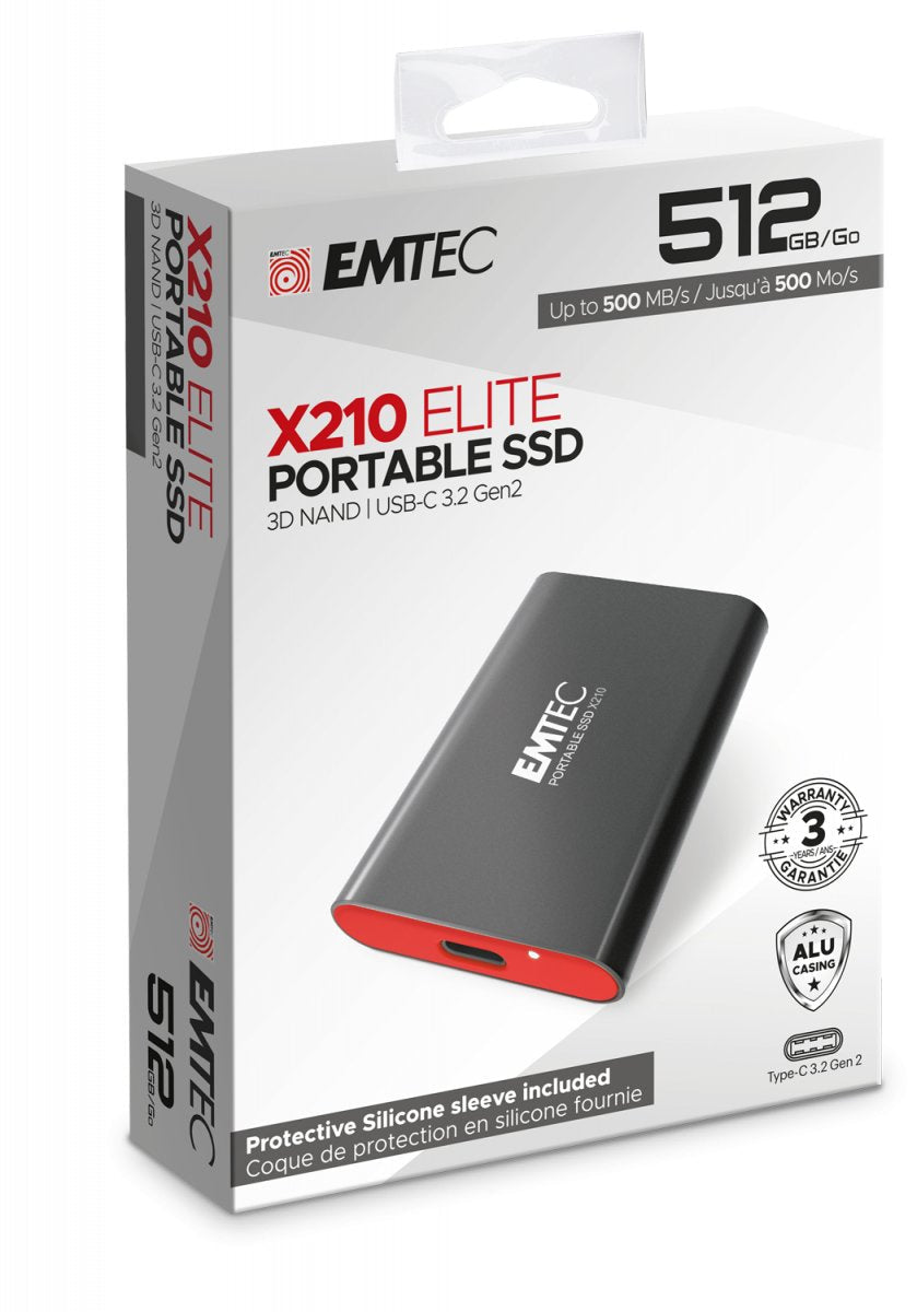 EAN 3126170173751 - Emtec X210 Elite 512 GB USB Tipo C 3.2 Gen 2 (3.1 Gen 2) Negro imagen 4