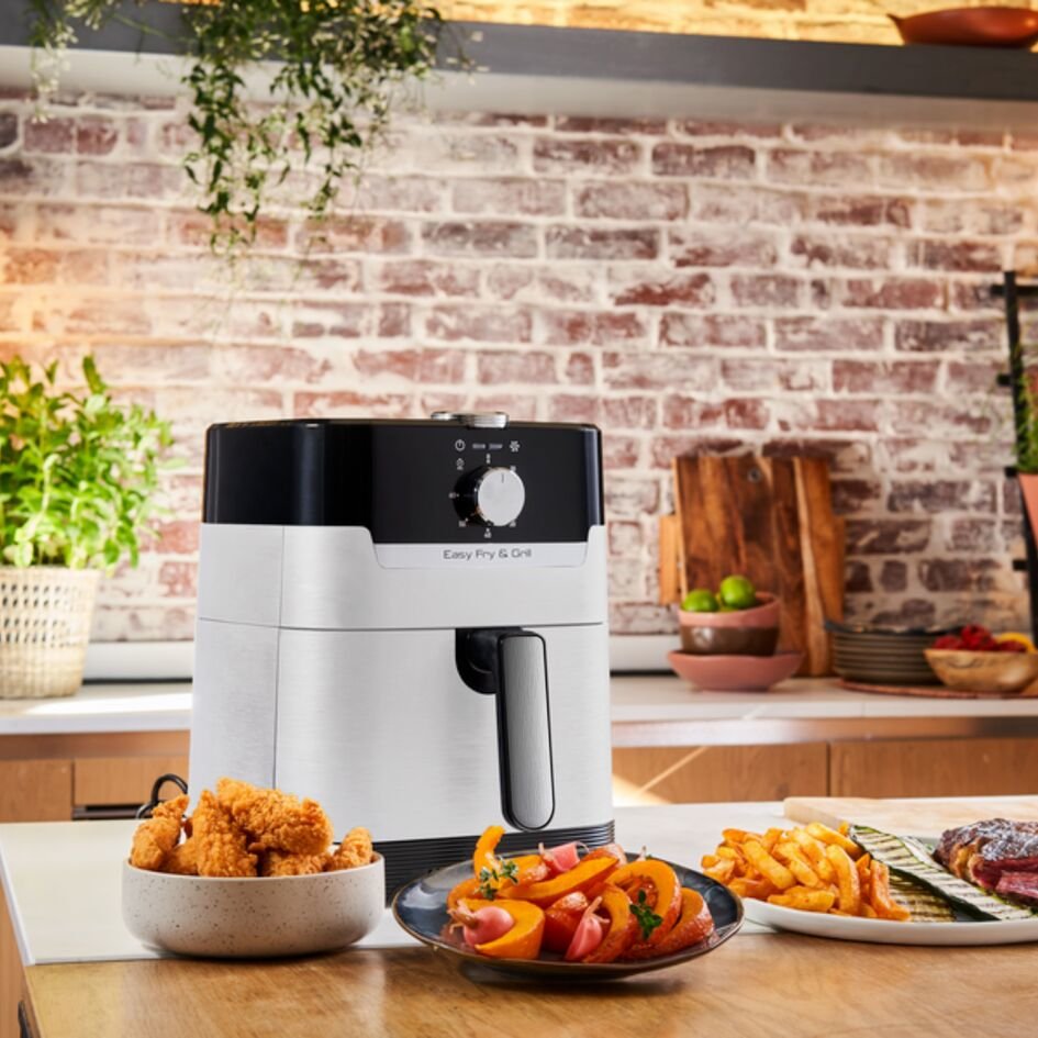 EAN 3045380024441 - Tefal Easy Fry & Grill EY501A Sencillo 4,2 L Independiente 1550 W Freidora de aire caliente Negro, Acero imagen 8