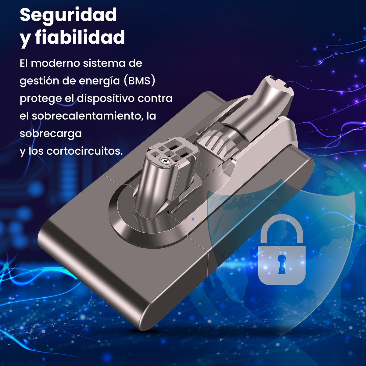 EAN 5907207223001 - Extralink BATERIA DYSON, V12 25.2V 2500MAH Batería Aspiradora sin cables imagen 18