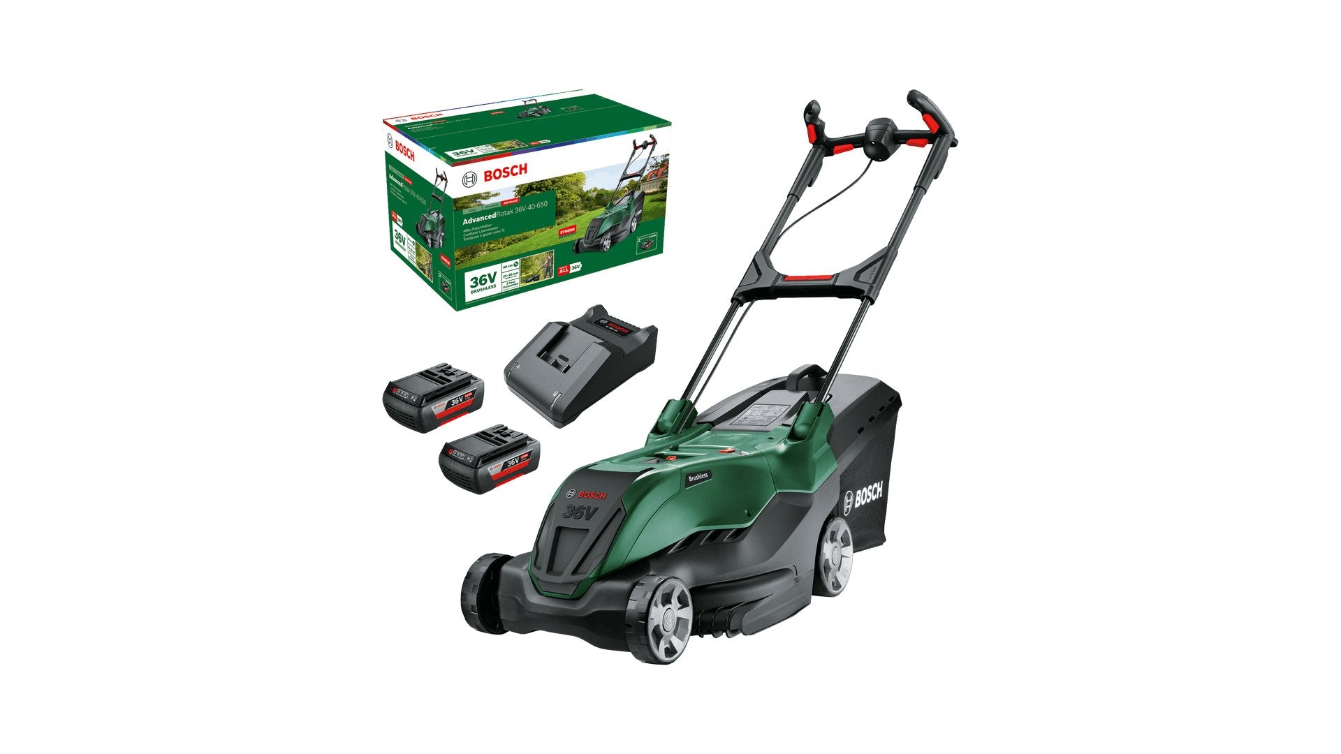 EAN 4059952658032 - Bosch AdvancedRotak Cortacésped de empuje a gasolina Batería Verde imagen 9