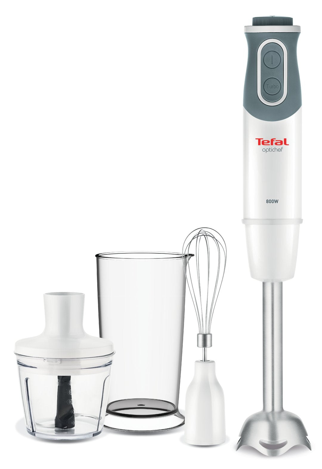Tefal Optichef Hb643138 Batidora 0,8 L De Inmersión 800 W Metálico Cuarzo, Blanco