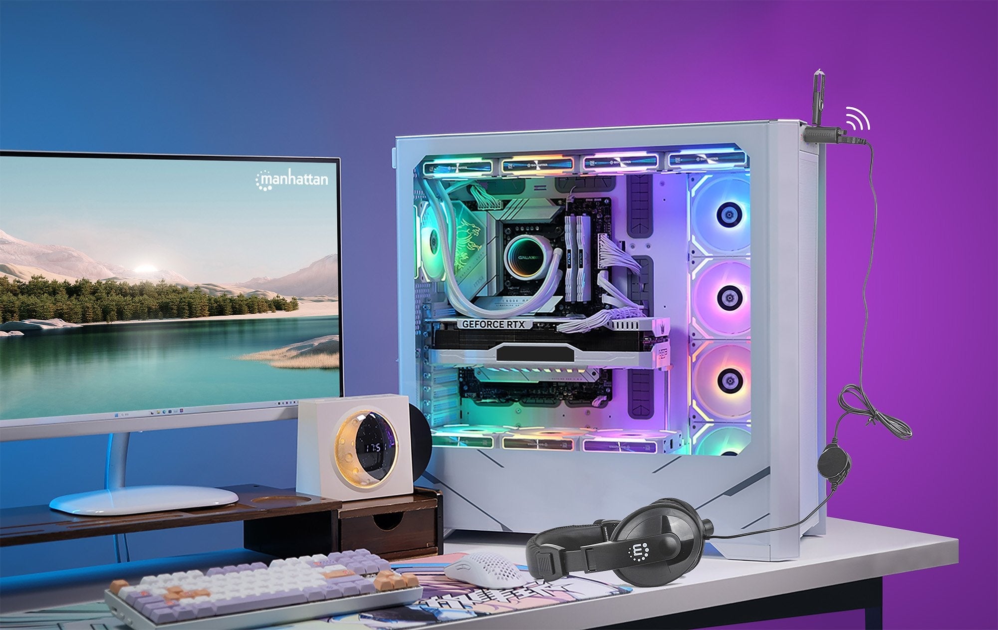 Hub Manhattan 180993 De Interfaz Usb 3.2 Gen 1 (3.1 Gen 1) Type-C 5000 Mbit/S Negro