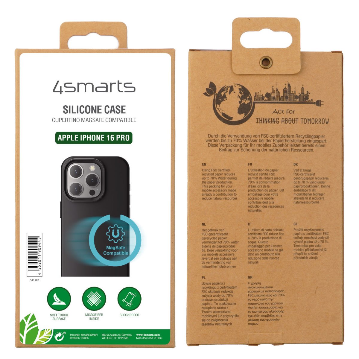 EAN 4252011909445 - 4smarts 541187 funda para teléfono móvil 16 cm (6.3") Negro imagen 6