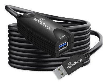 Mediarange Aktives Usb-Verlängerungscable, Usb 3.0, 5m, Sw