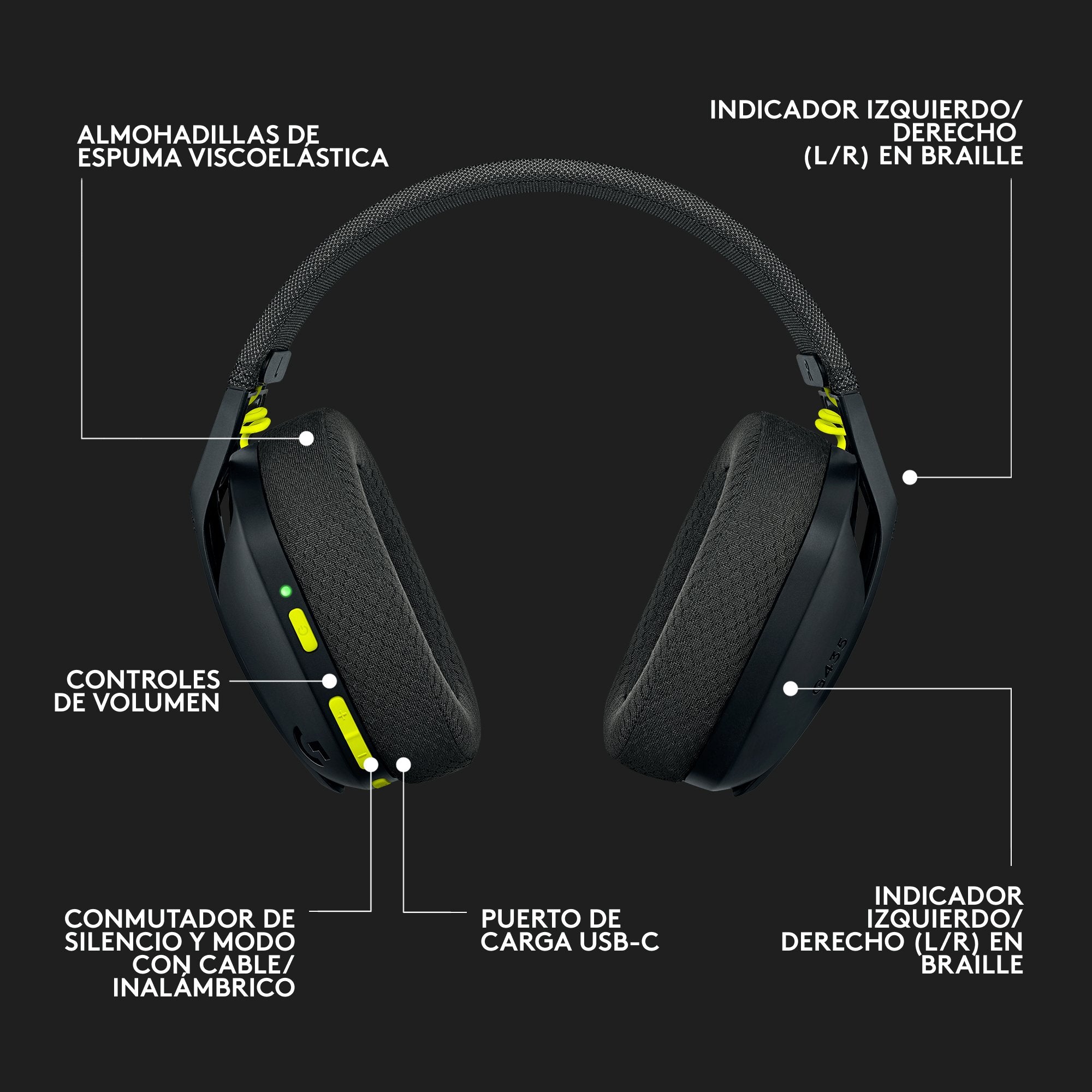 EAN 5099206095007 - Logitech G 981-001050 auricular y casco Auriculares Inalámbrico Diadema Juego Bluetooth Negro, Amarillo imagen 14