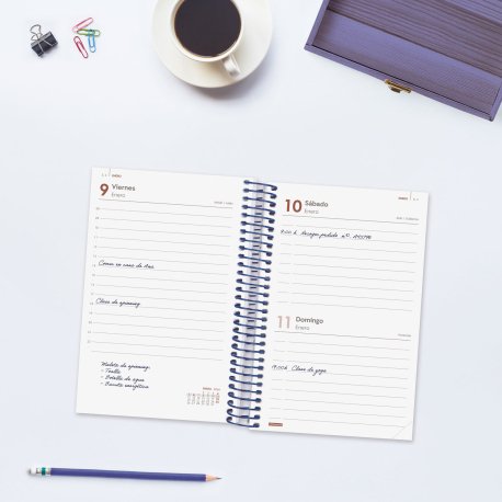 EAN 8422952409649 - Finocam 741091026 agenda Agenda diaria Azul imagen 3