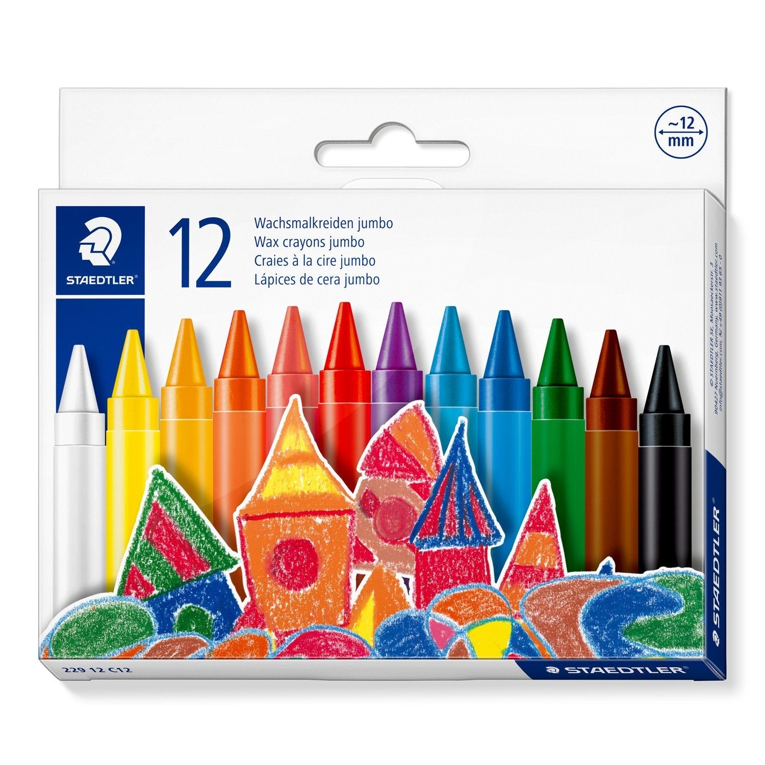 Maedtler Wachsmalkreide Noris Jumbo 12er-Set 12mm Retail
