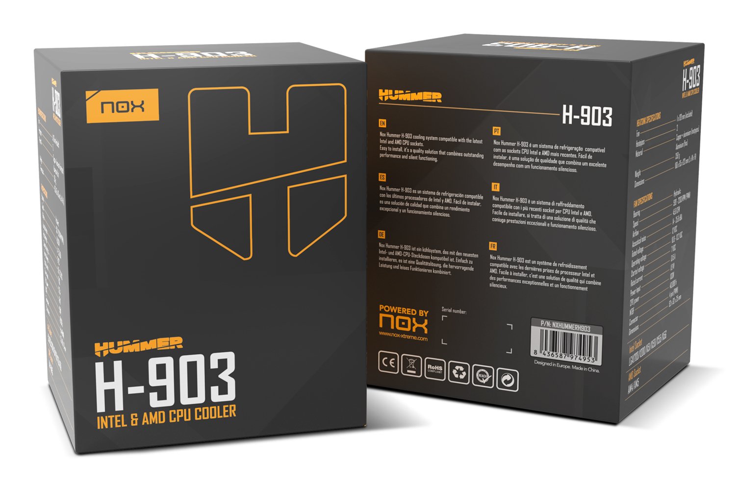 EAN 8436587974953 - NOX Hummer H-903 Procesador Refrigerador de aire 9,2 cm Negro imagen 7