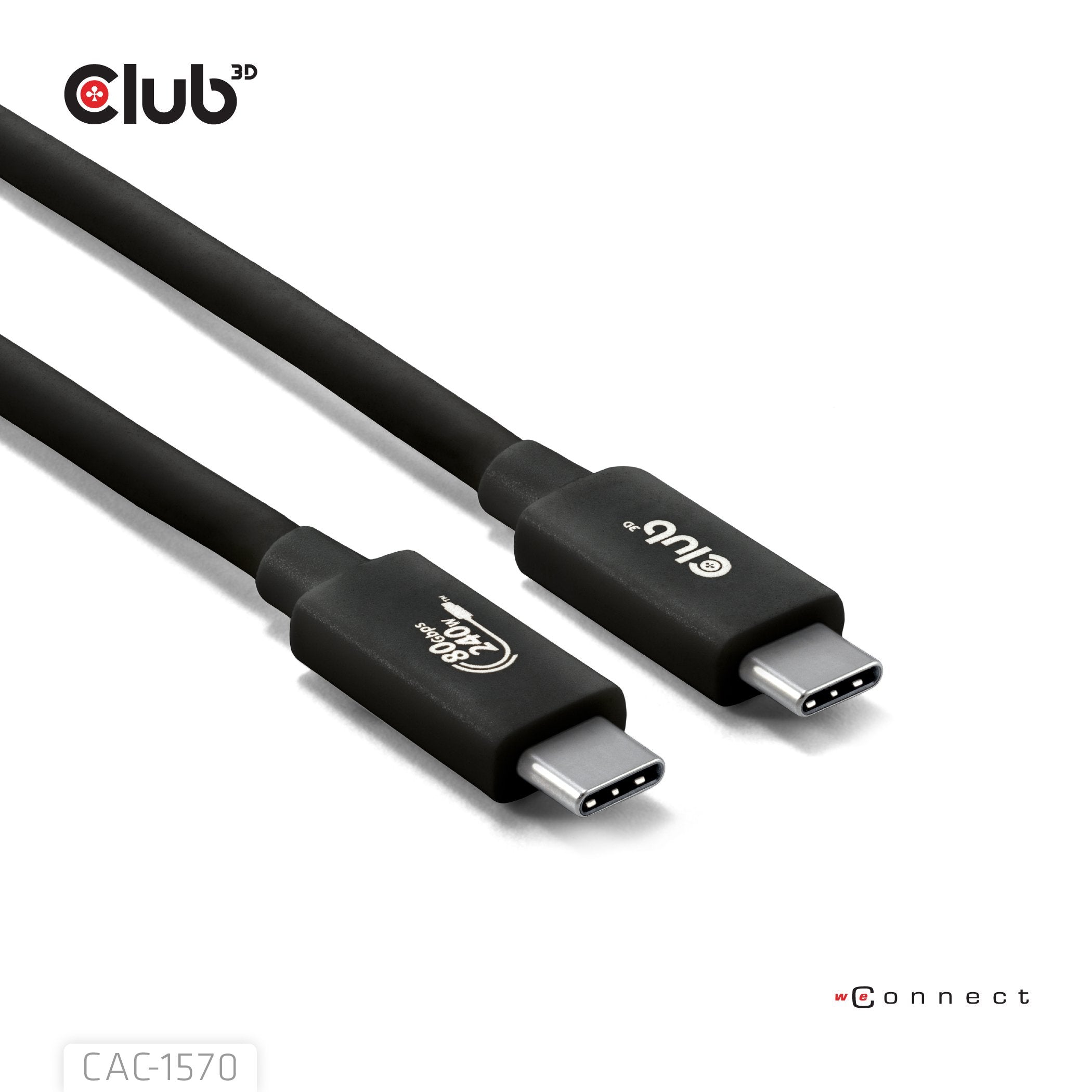 EAN 8719214473266 - CLUB3D CAC-1570 cable USB USB4 Gen 2x2 1,2 m USB C Negro imagen 4