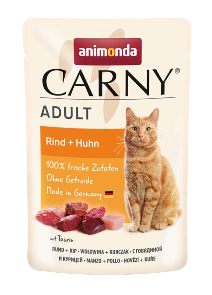 Comida Húmeda Para Gatos Animonda Carny Adult Beef And Chicken 85g