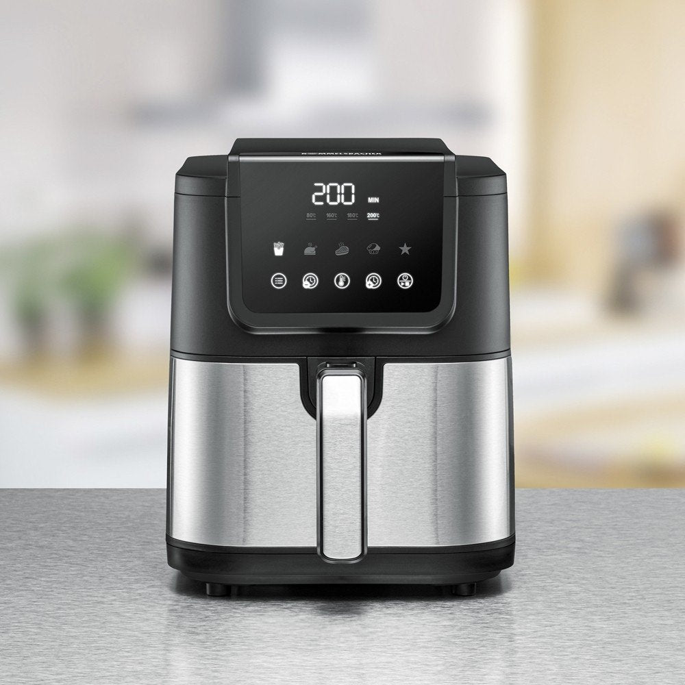EAN 4001797813015 - Rommelsbacher FRH 1500 freidora Sencillo 5 L Independiente 1500 W Freidora de aire caliente Negro, Acero imagen 4