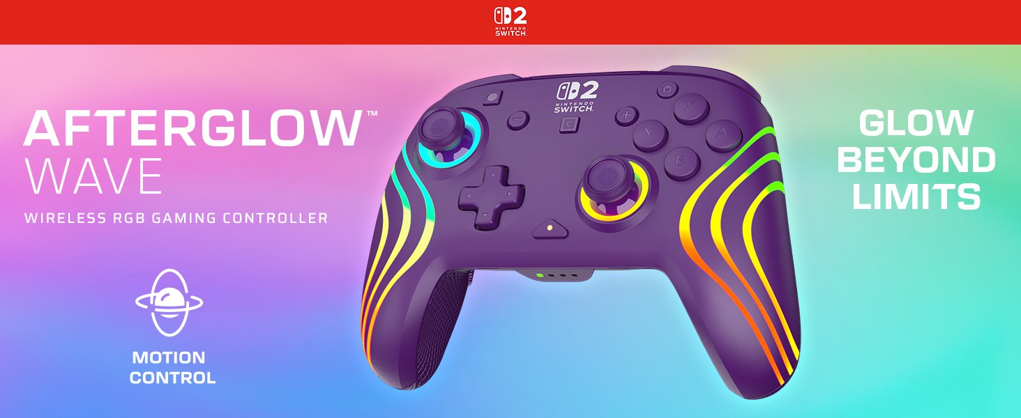 Turtle Beach Afterglow Morado Mando De Juego Rgb Inalámbrico Para Nintendo Switch 2