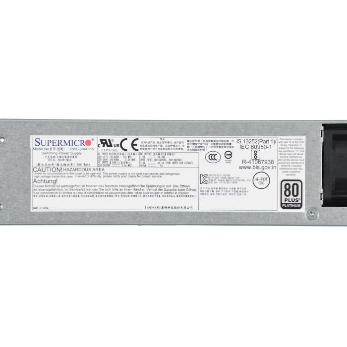 Supermicro 1u 800w 90-264vac 47-63hz, And Wide Dc Input 180v