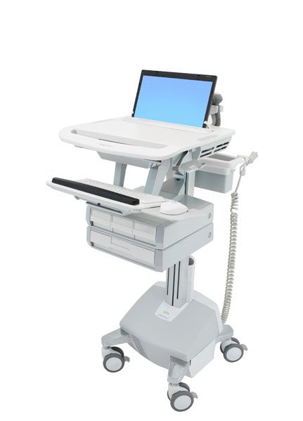 Ergotron Styleview Laptop-Wagen Life-Antrieb 4 Schublade 3x1+1 Bis 43,9cm 17,3zoll 9,5kg. Anhebung 51cm 40 Ah Power System