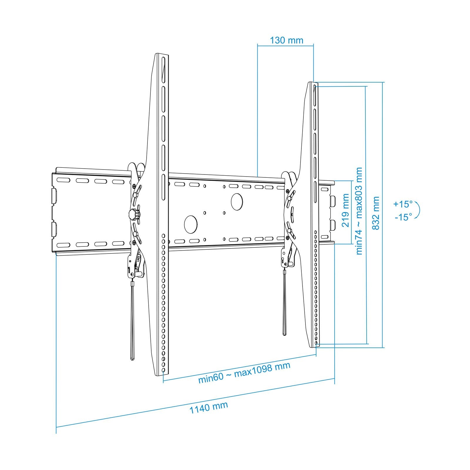 EAN 8433281008397 - TooQ LP42130T-B soporte para TV 2,54 m (100") Negro imagen 8