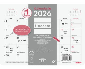 EAN 8422952407126 - Finocam 787047326 calendario Pared imagen 1