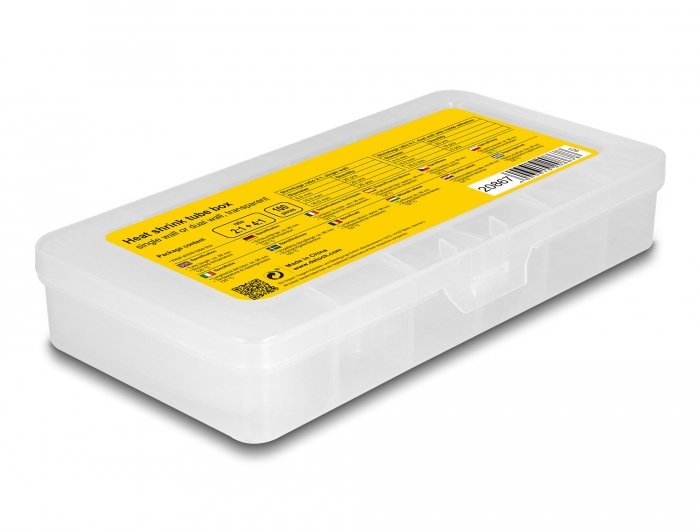 Delock Schrumpfschlauch Sortimentsbox Transparentee 100-Teilig