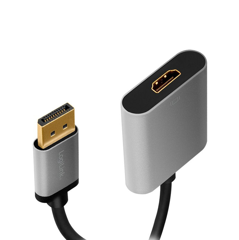 EAN 4052792062106 - LogiLink CDA0108 adaptador de cable de vídeo 0,15 m DisplayPort HDMI Negro, Gris imagen 2