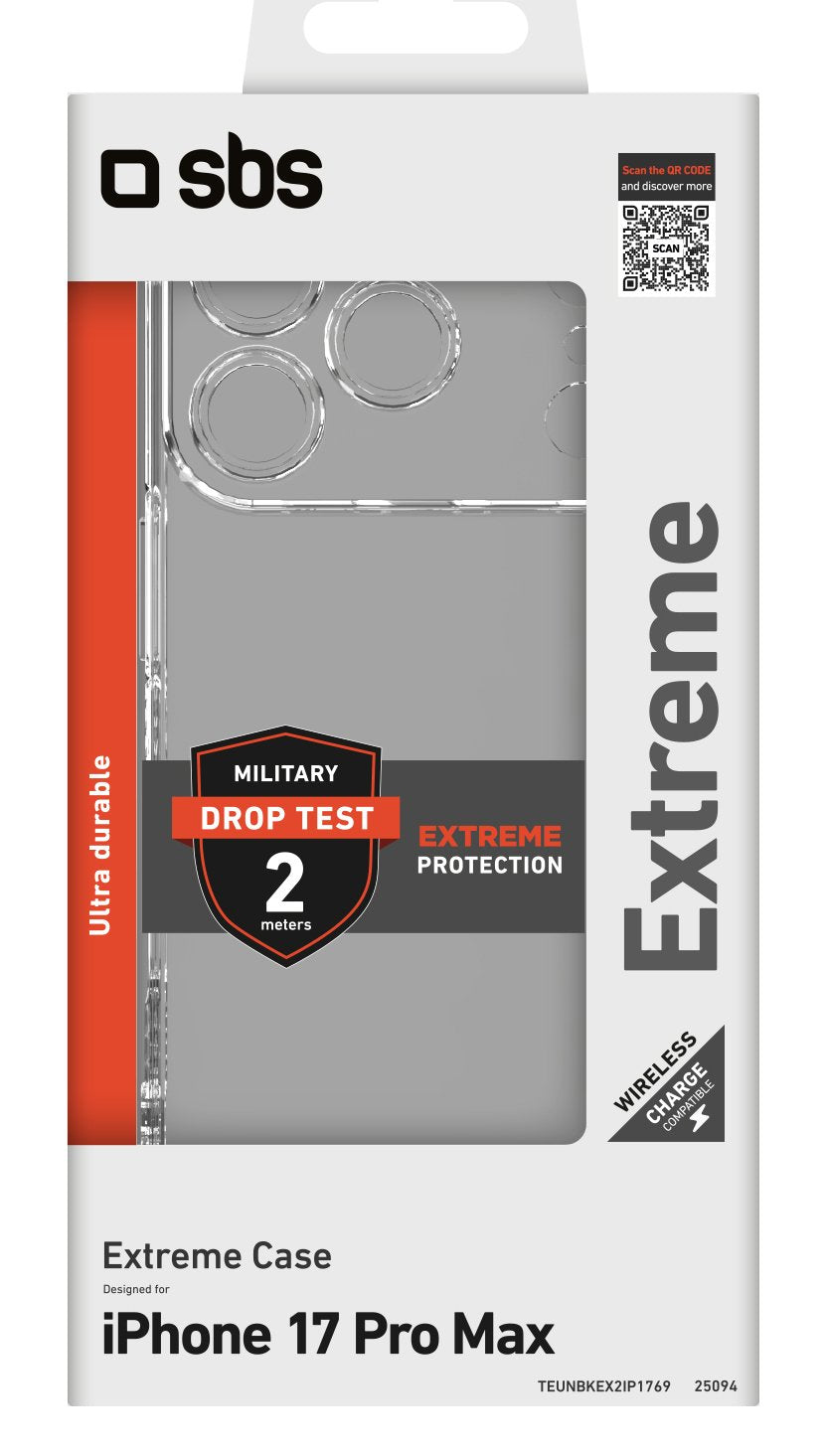 Sbs Extreme 2 Cover Iphone 17 Pro Max Transparent