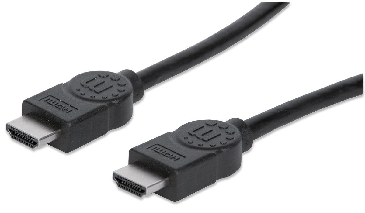 Manhattan Cable Hdmi Macho A Macho, 4k@30hz, Hec, Arc, 3d, Blindado, Negro, 1 M