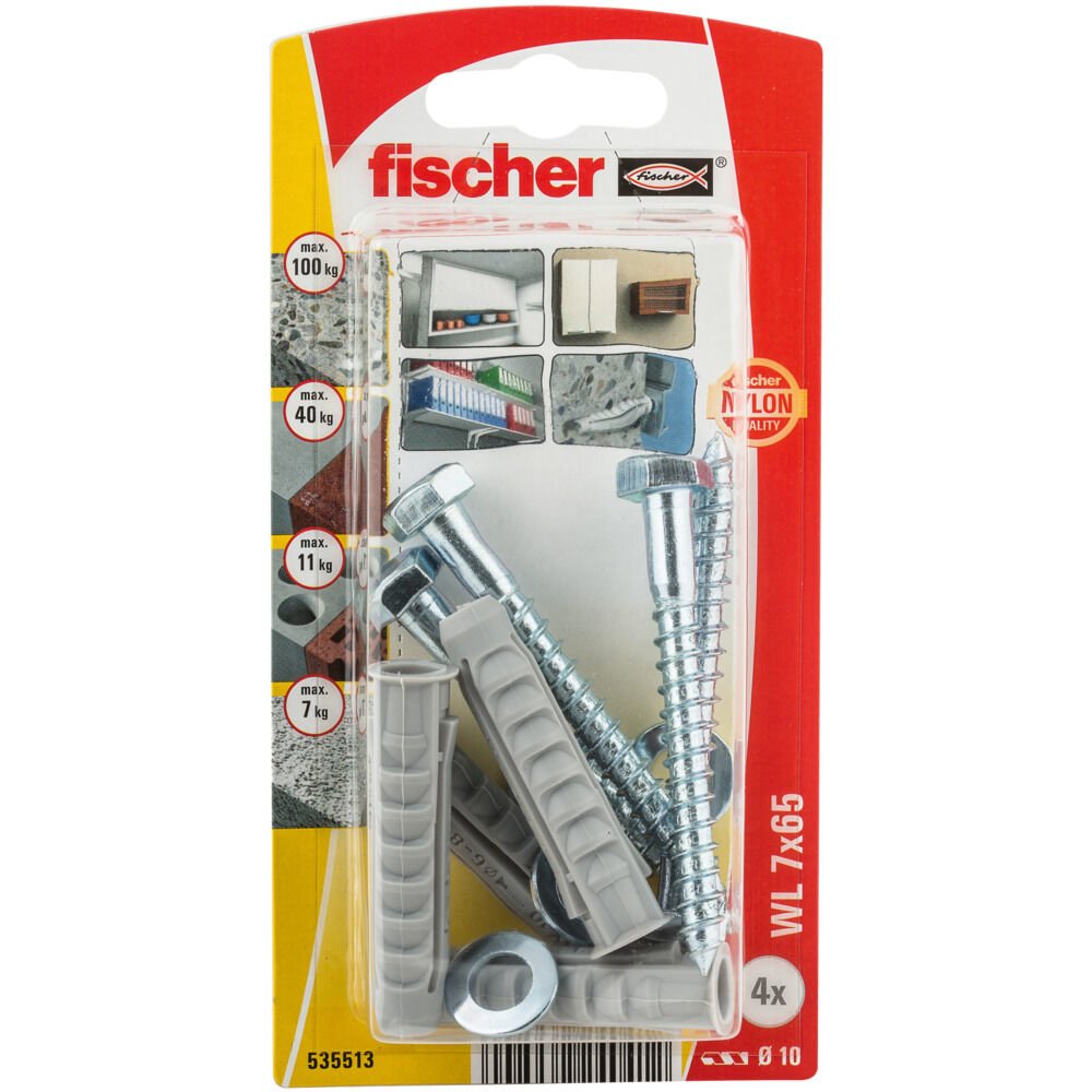 Blister Taco+Tornillo Fischer Wl 7x60mm K 4 Unid. 535513