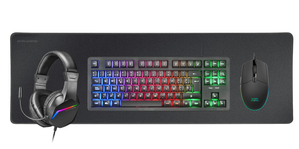 EAN 8435693103349 - Mars Gaming MCP-RGB3 teclado Ratón incluido Juego USB QWERTY imagen 2