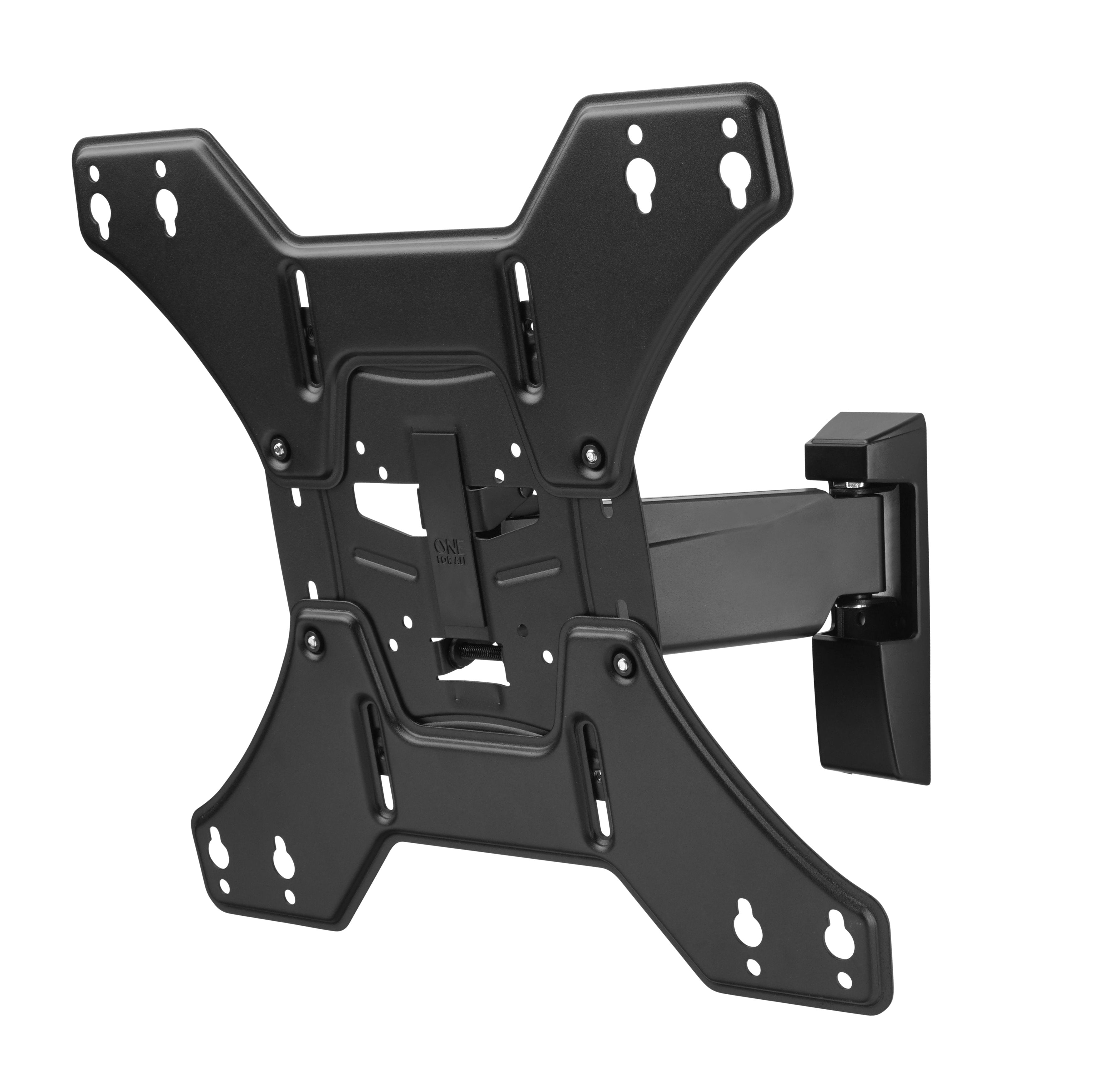 One For All Tv Soporte De Pared De 60 "Solid Turn 90,33 Cm (13"), 152,4 Cm (60"), 75 X 75 Mm, 400 X 400 Mm, 0 - 15°, Negro