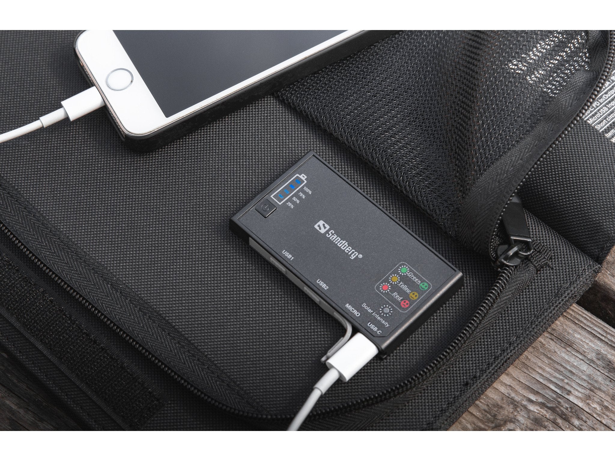 Sandberg Cargador Solar C 21w 2xusb+Usb-C