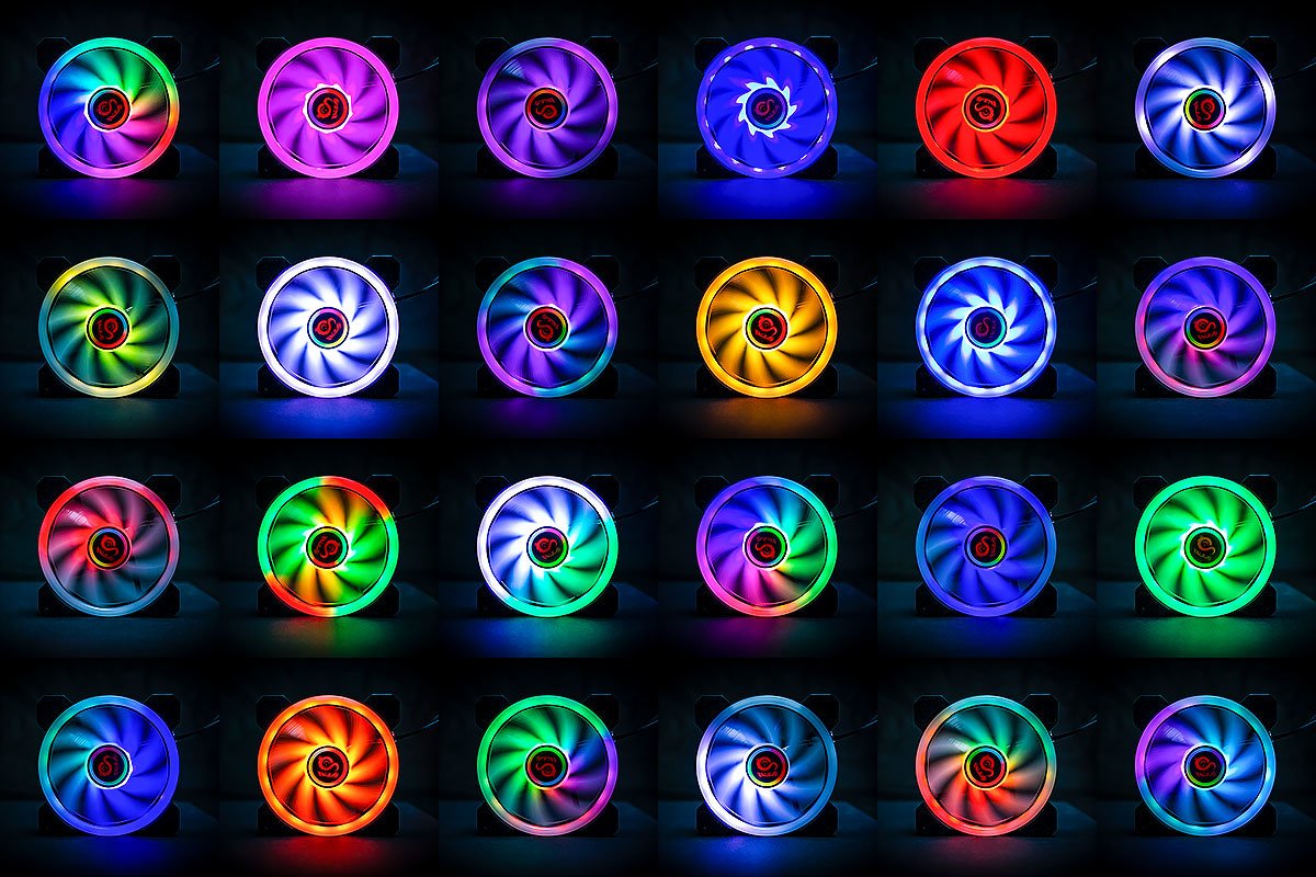 Ventilador Auxiliar Rgb Blanco Iris Spectrum 12cms